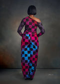 Asymmetric long sleeve blouse and pant (Adire)